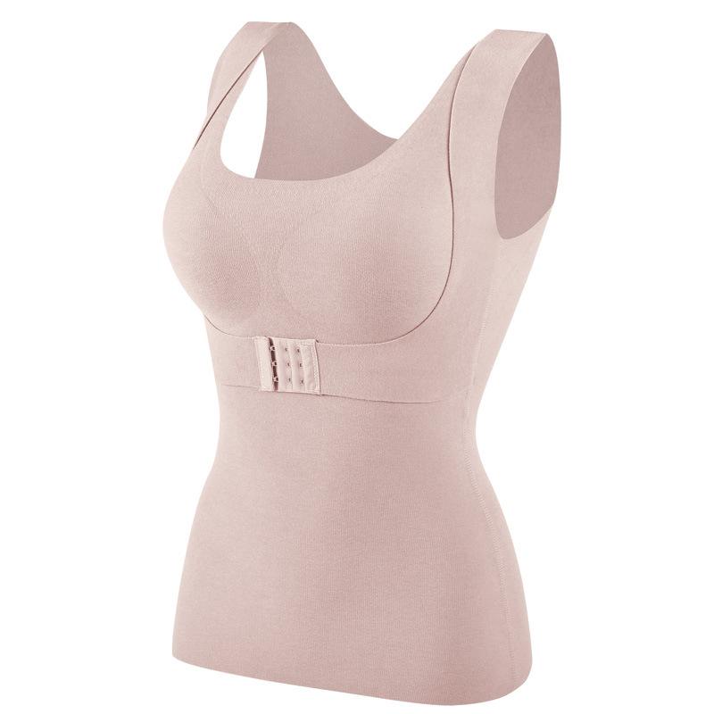 Women Thermal Vest Winter Body Shaping Cold Proof Cotton Underwear Warm Clothes Sexy Bra Padded Tops