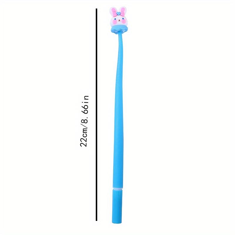 Back to school season 48pcs 0.5mm creative soft glue pink rabbit shaking neutral pen cartoon cute shape signature pen gift pen stationery