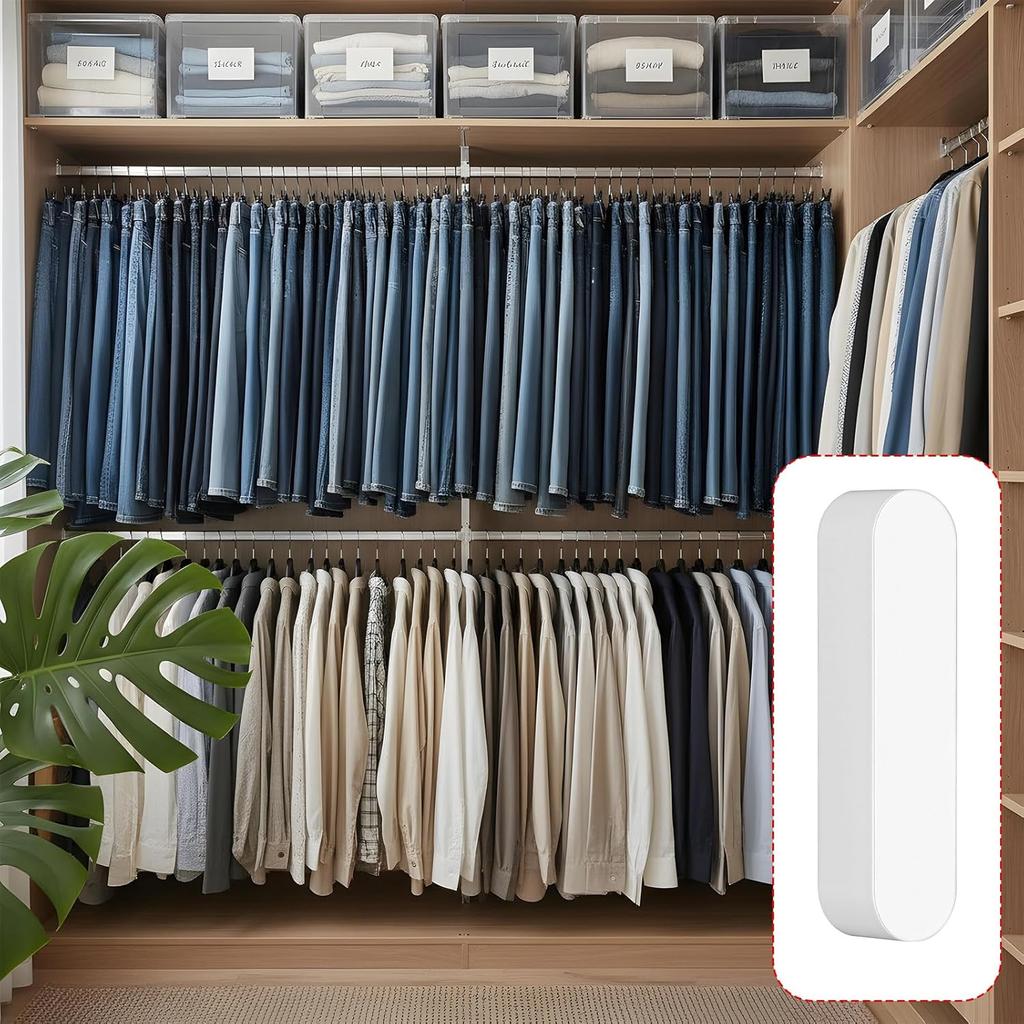 8Pcs Closet Rod End Caps Plastic Rod Spacer Cap Wire Shelf End Caps Closet System Parts for Wire Shelves(White)