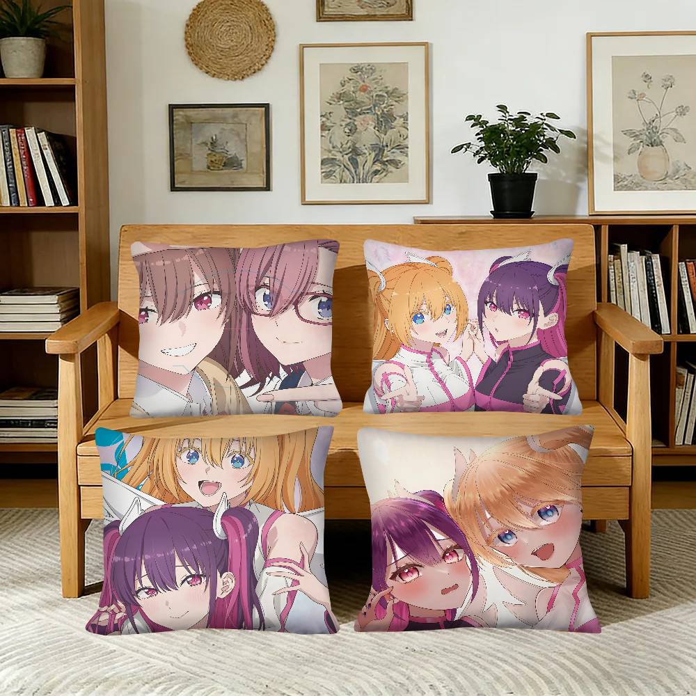 Anime Dimensional Seduction Pillow Case Fashion Square Pillowcase Bedroom Sofa Room Ins Decoration Leisure