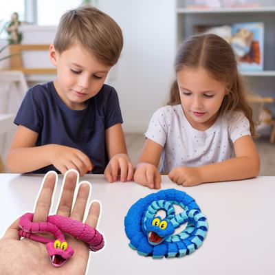 3D Printed Snake Toy Flexible Articulated Snake Model Ornament Collectible Anime Figures Fidget Toy for Kids Fans