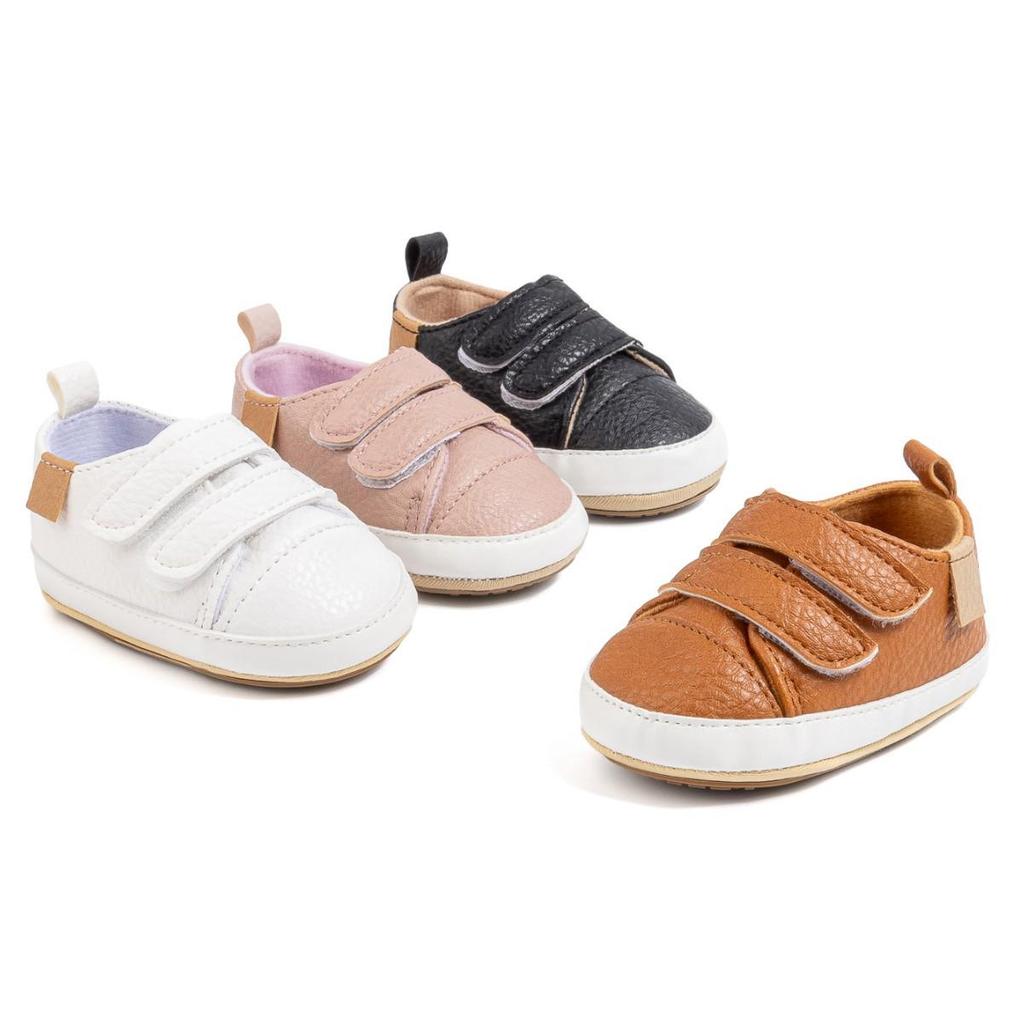 New Spring/Autumn Non-Slip Toddler Shoes, 0-1 Year, Rubber Sole, Double Velcro, PU Surface