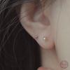 925 Sterling Silver Korean Version Simple Hollow Flower Stud Earrings Women Romantic Sweet 14k Gold Plating Jewelry Gift