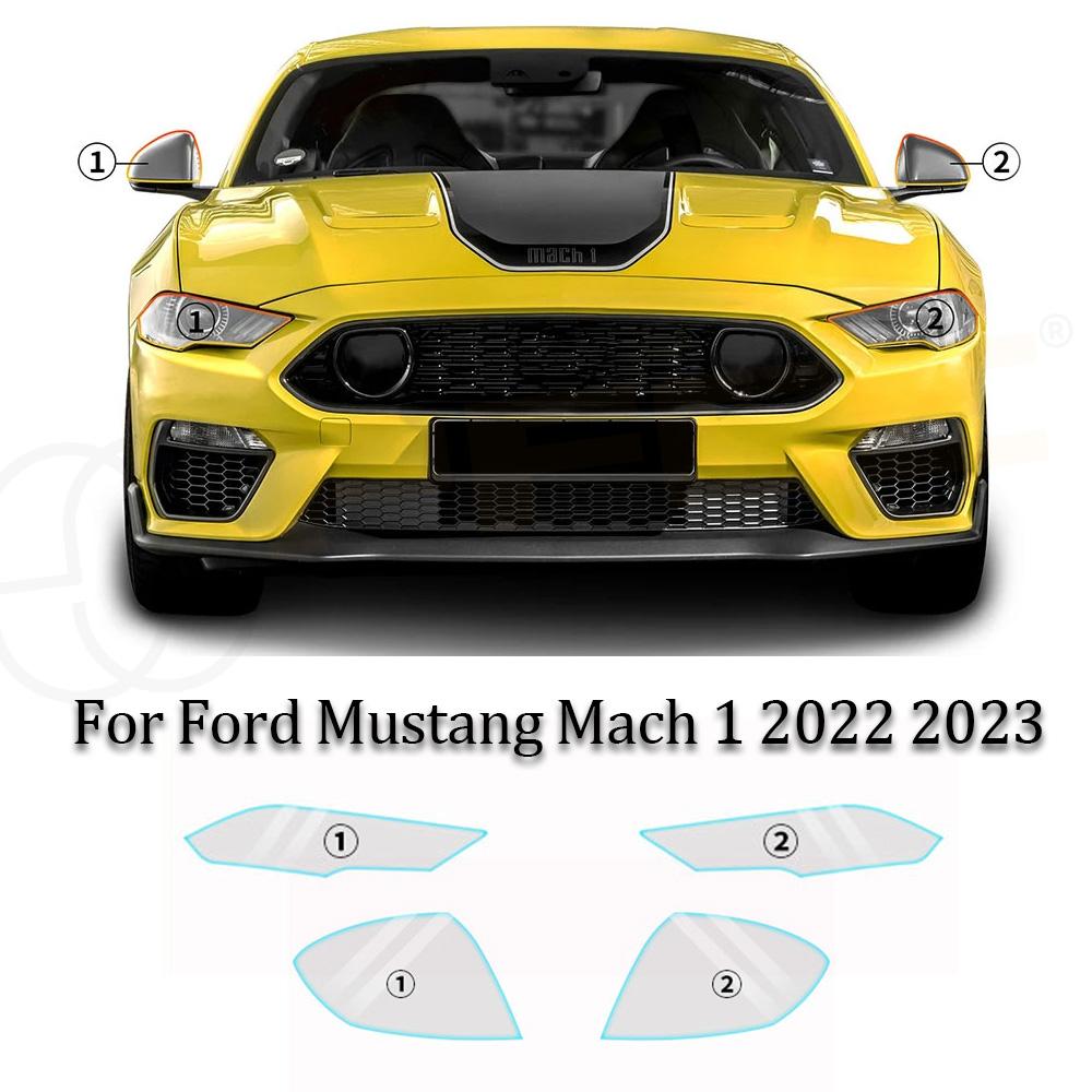 For Ford Mustang Mach 1   Headlight Rearview Anti-Scratch TPU Protection Film Pre-cut PPF Clear Bra Resistant Invisible