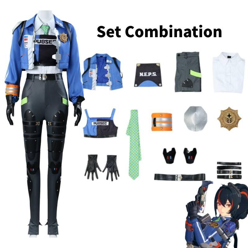 Zenless Zero Zone Zhu Yuan Cosplay Costume Women Uniform Outfit Fullset Suit