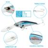 Diving Winter Fishing Crankbaits Fish Hooks Minnow Lures Deep Diving Minnow Baits Long Casting Lure