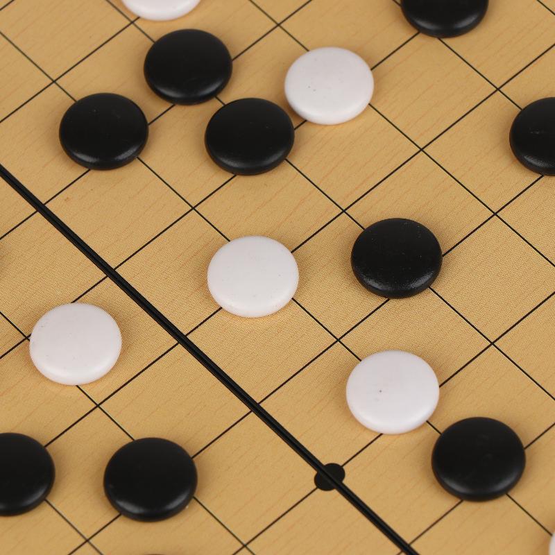 Jogo de Tabuleiro Antigo Chinês Weiqi Damas Mesa Dobrável Conjunto de Xadrez Go Jogo de Xadrez Brinquedo Presentes Plástico Jogo de Go