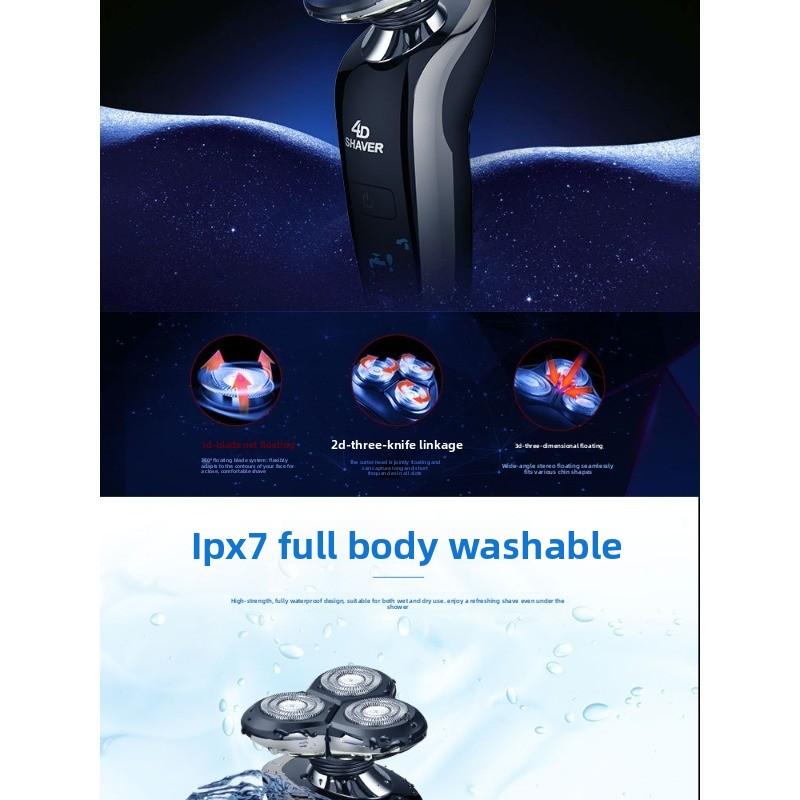 Electric Shaver with Rechargeable Feature, Fully Washable, Intelligent Digital Display, Multi-purpose Beard Trimmer