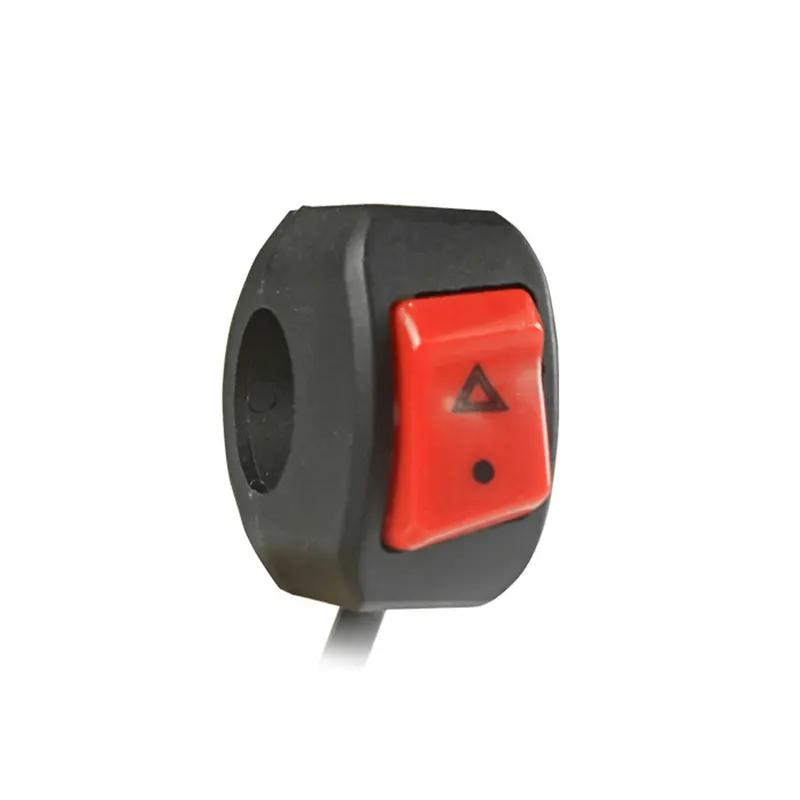 Motorcycle Handlebar Switch Equipment 22mm Clamp Mount Warning Flasher Light Switches Headlight High Low Beam Button ABS Items оранжевый