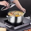 4-piece Stainless Steel Cookware Set, Comprising 4 Pans and 4 Lids, Suitable for All Hobs, Versatile Soup Pots, Ideal for Kitchen Use Less