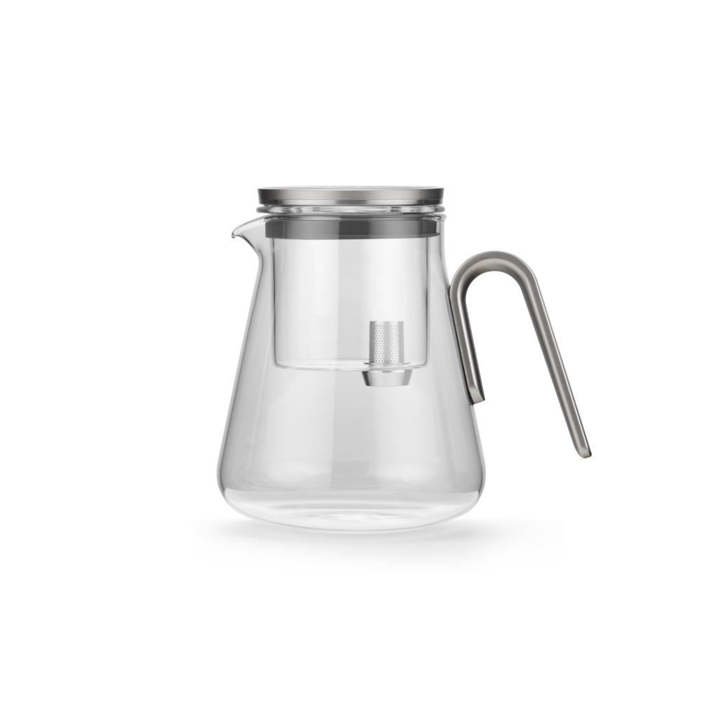 Tea Steeper,Heat-Resistant Borosilicate Glass Self-Steeping Teapot 800ml,Tea Diffuser,Self-Steeping Teapot,Loose Leaf Tea Pot серый