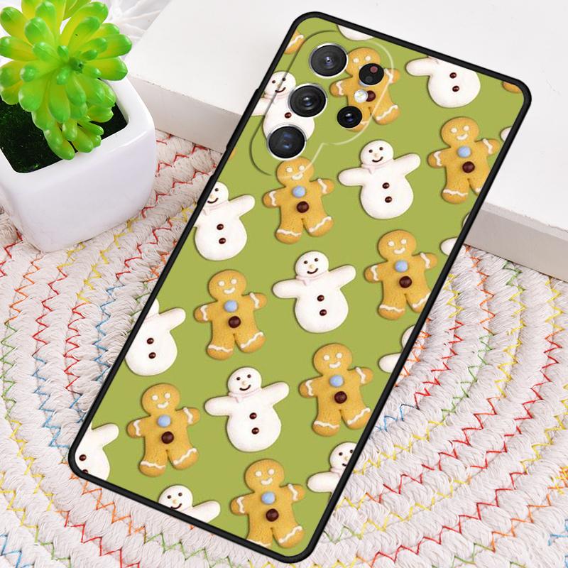 Cute Gingerbread Man Christmas Phone Case for Samsung Galaxy Note 10 Pro S26 Ultra S23 S24 FE S25 S21 S22 PLUS Shockproof Cove