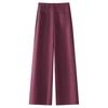 Women's Wide-Leg Brown Cotton Linen Pants - Summer 2025 Collection: Thin, Loose, Casual, Straight-Leg Trousers for Petite Sizes