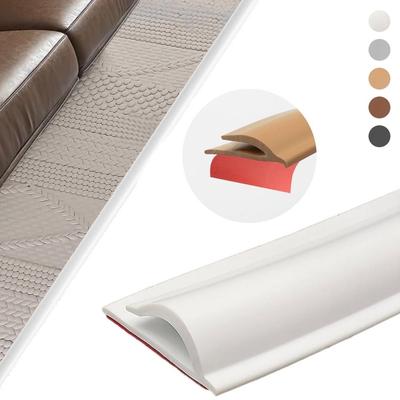 Hochwertige PVC-Teppichkantenleiste, selbstklebend, flexibel, sicherer und wasserdichter Übergangsschutz für Fliesen und Türen