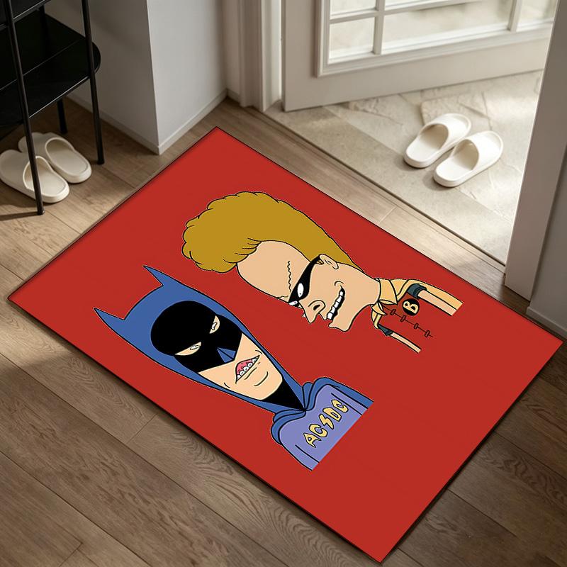 Tappeto Beavis and Butt‑Head Antiscivolo per Interni Adatto per Sedia da Ufficio Soggiorno Scrivania del Computer Tappeto Decorativo per Home Office Tappetino in Fibra di Poliestere