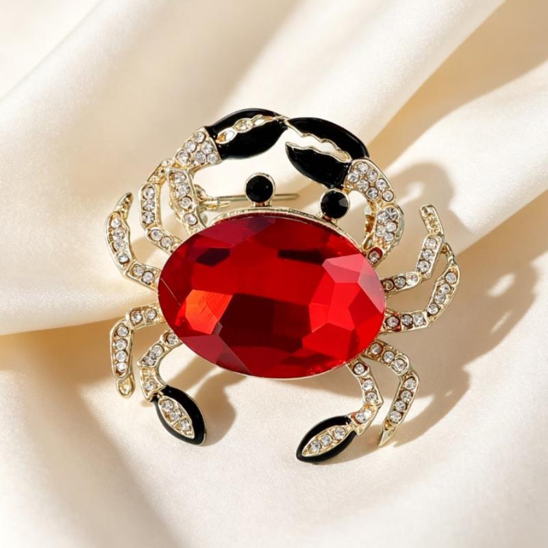 Baroque Luxury Vintage Crab Design Brooch For Men And Women Jewelry Accessories For Wedding Holiday Party Gift