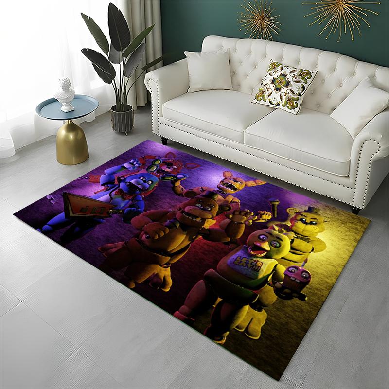 

Classic F-FNAF Horror Game Freddy Carpet Rug for Playroom Bedroom Living Room Sofa Home Decor,kid Area Rug Non-slip Floor Mat 40x60cm