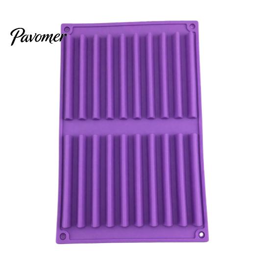 Family Friendly Baking Gadget Silicone Chocolate Mold, 20 Cavities Non-stick Flexible Tray, Heat Resistant Reusable Snack Bar Maker Food-grade