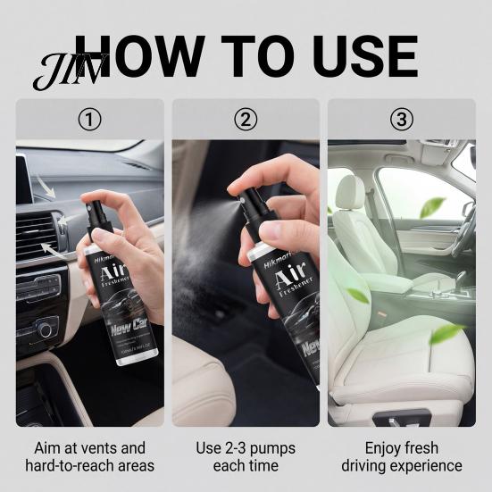 Car Air Freshener Spray, New Scent Odor Eliminator for Smoke Food Smell Pet, 100ml Fresh Fragrance Vehicle Interior, Portable Deodorizer Cleaner Road