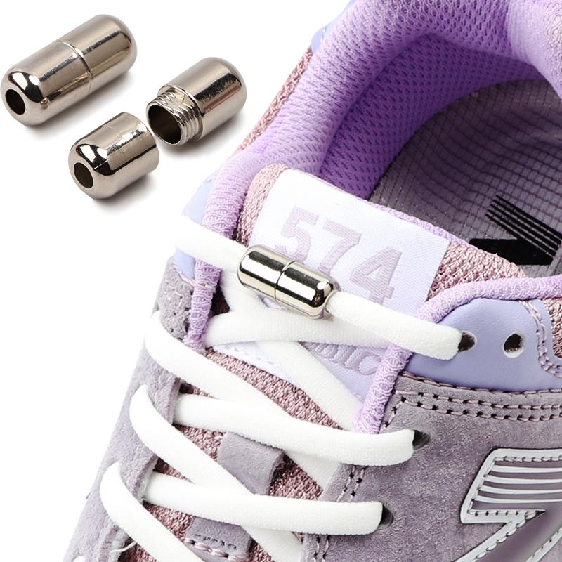 Elastic No Tie Shoelaces Semicircle Shoe Laces For Kids and Adult Sneakers Shoelace Quick Lazy Metal Lock Laces Shoe Strings