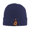 Lando Norris 4 Warm Knitted Cap Hip Hop Bonnet Hat Autumn Winter Outdoor Beanies Hats for Unisex Adult