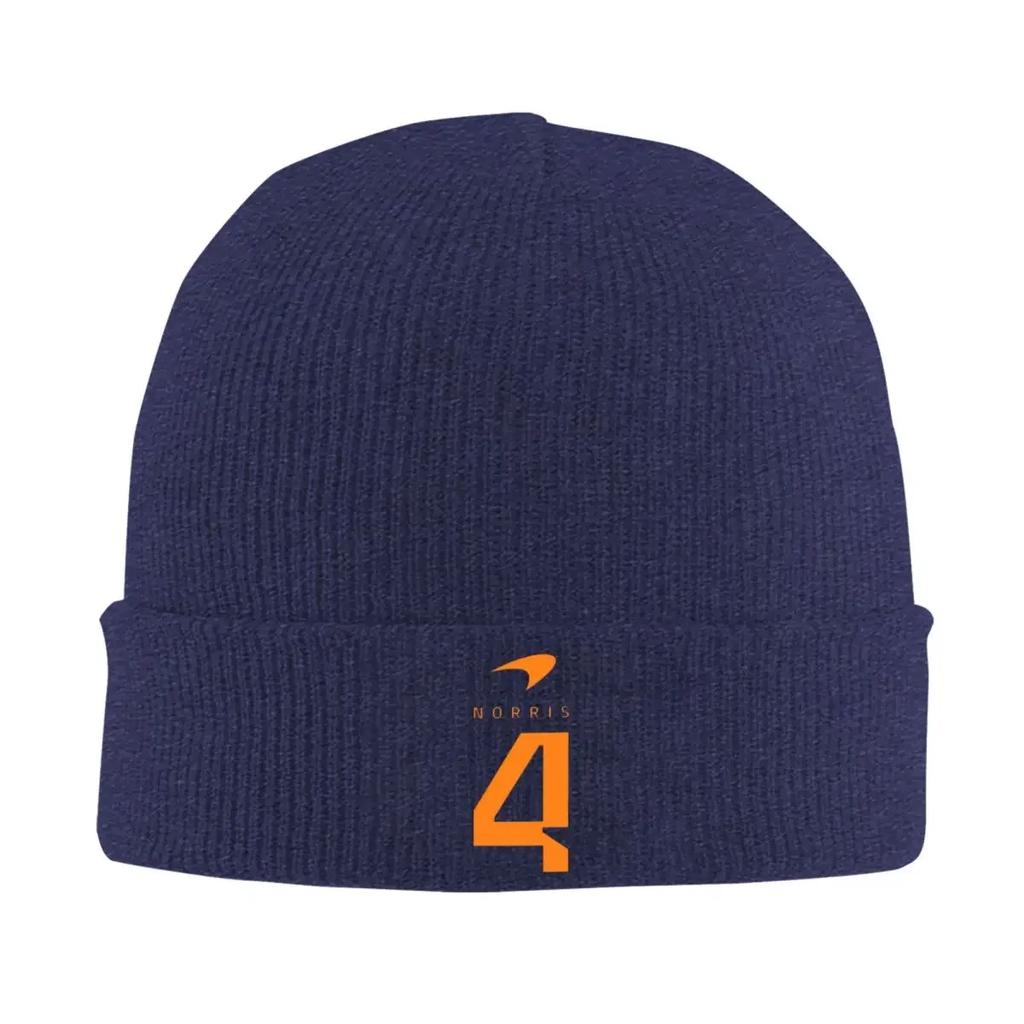Lando Norris 4 Warm Knitted Cap Hip Hop Bonnet Hat Autumn Winter Outdoor Beanies Hats for Unisex Adult