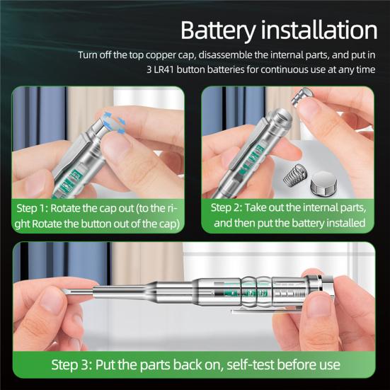 Electrical Pen Audible Alarm Insulating Shell 24-250V Electroscope Screwdriver Test Pen Tool Home