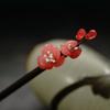 Hanfu Dress Chinese Hair Clips Handmade Flower Wooden Hair Fork Hairpin Hair Sticks
