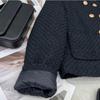 Inner Double Row Button Short Jacket Autumn Winter Elegant Lady Fashion