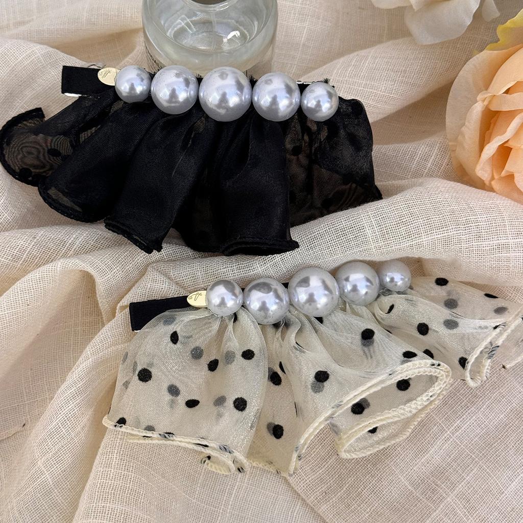 Elegant lace head flower temperament hair clips female back of the head senior sense tie spring clip ponytail buckle  new