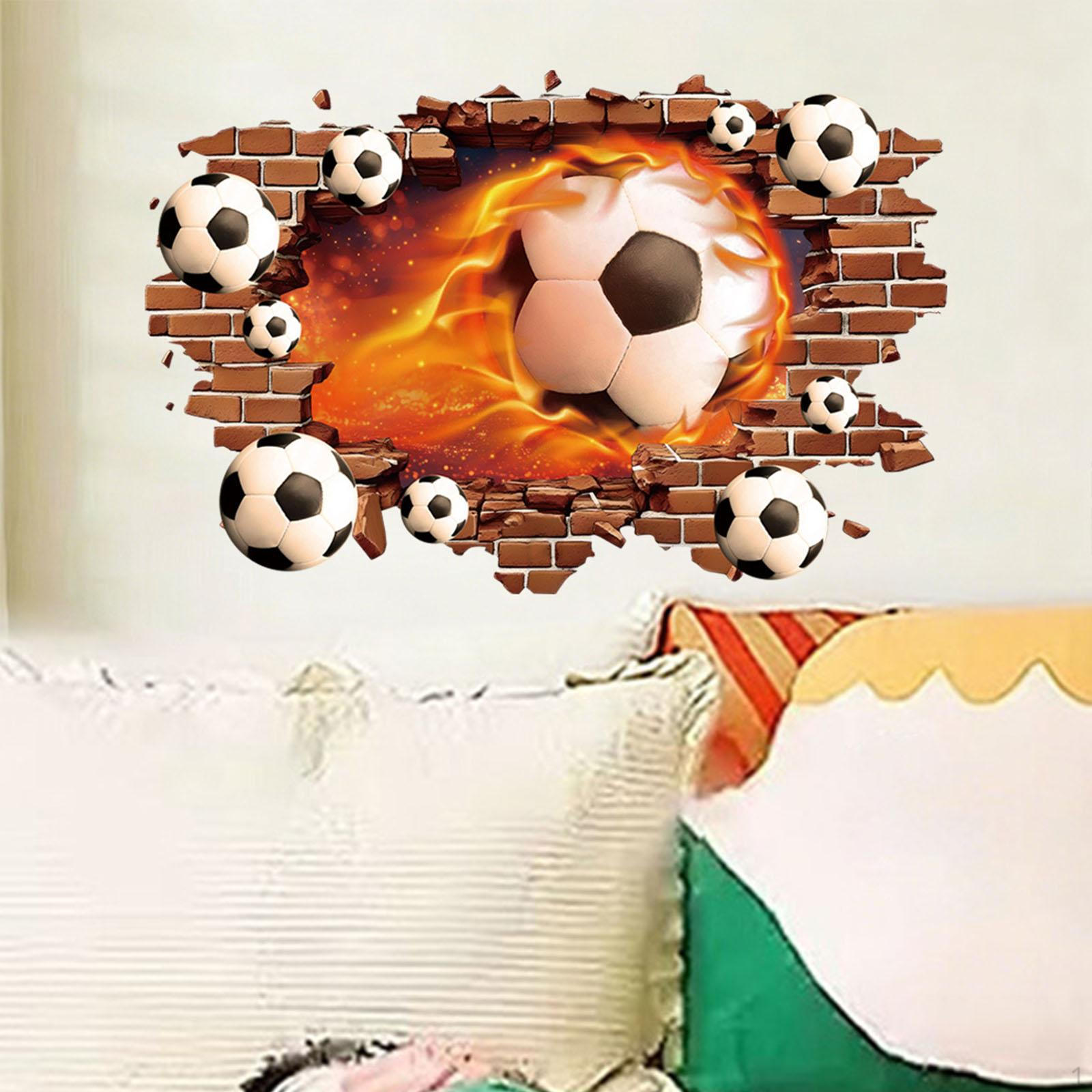 

Soccer Wall Sticker Removable Wallpaper Sport Artwork Mural Decal for Nurseries Living