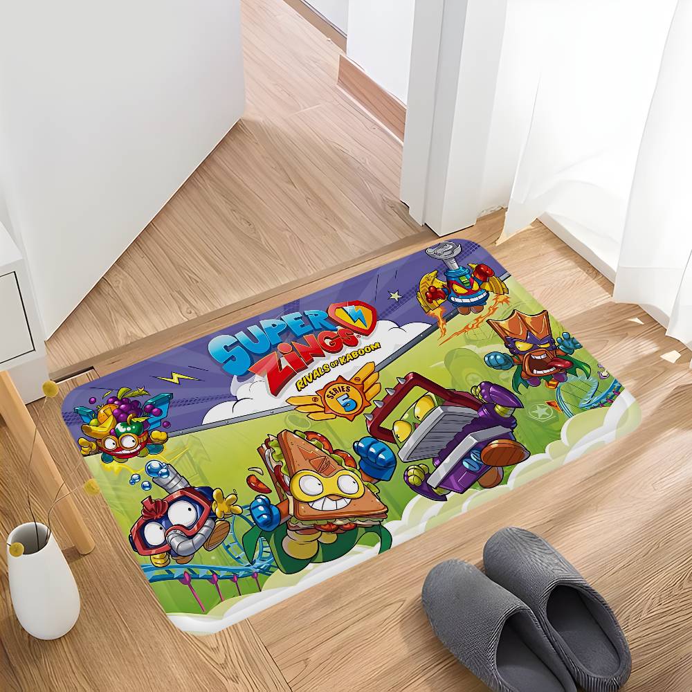 Tappetino da Bagno Cartone Animato Carino Super Zings Stile INS Morbido Pavimento Camera da Letto Casa Tappetino Lavanderia Antiscivolo Benvenuto Zerbino
