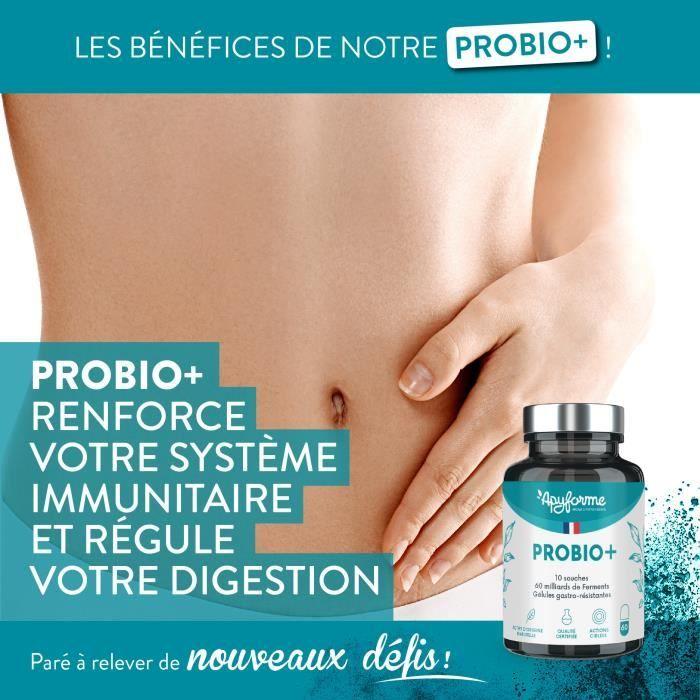 Probiotique flore intestinale - jusqu’à 60 milliards ufc-jour - 10 souches : immunité, digestion, syndrome du colon irritable