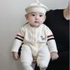 Autumn/Winter Newborn Boys Knitted Jumpsuit: Outdoor & Crawling Wear