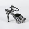 High-heeled Sandals Women's  Summer Thin-heeled Waterproof Table Rhinestone Model Catwalk Dress Shoes 13CM LFD-1099-Q27