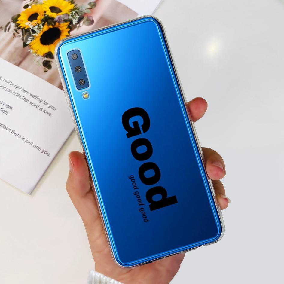 Silicone Cover For Samsung Galaxy A7 2018 Case A750 A750F Case Clear TPU Fashion Phone Case For Samsung A 7 2018 SM-A750F Fundas