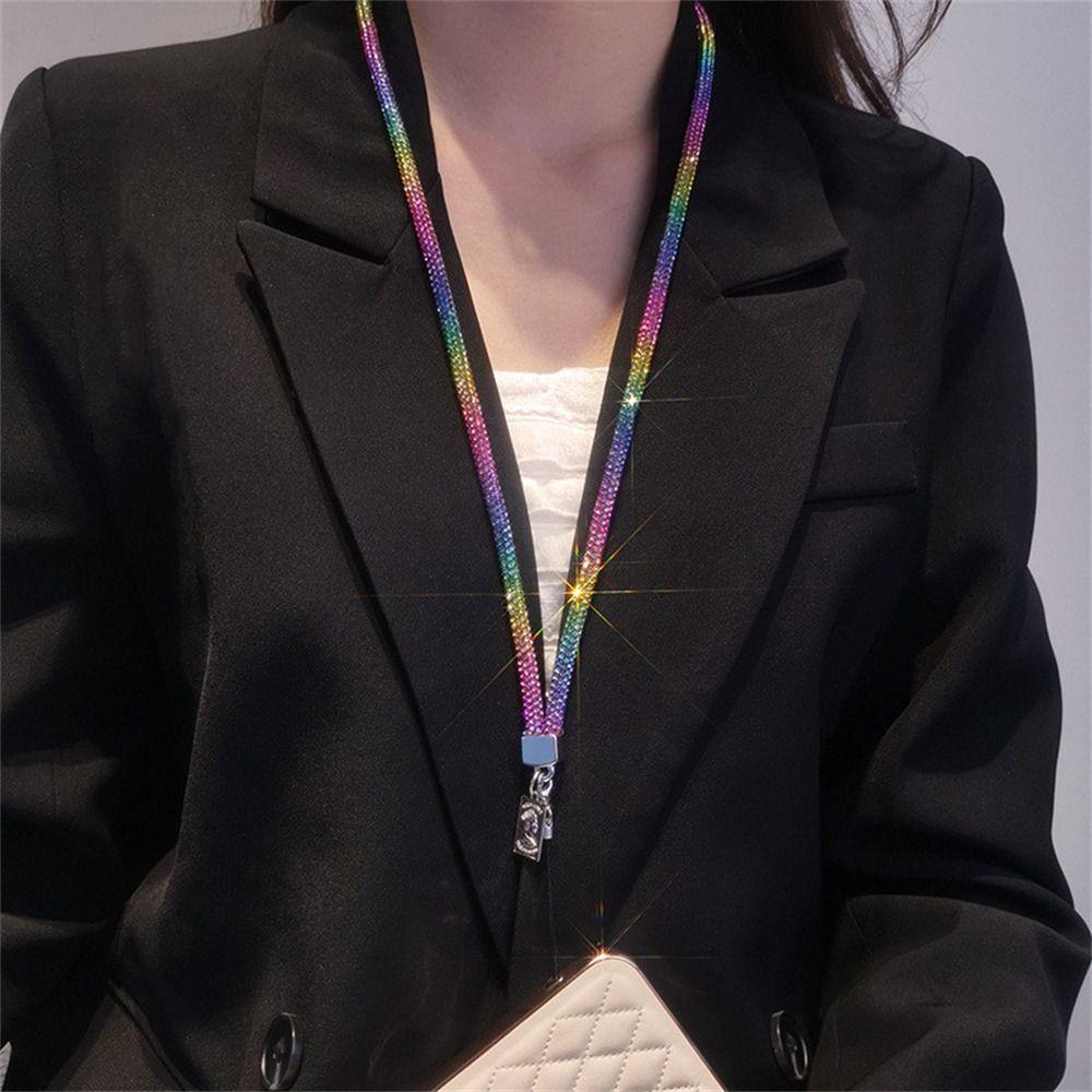 Wrist Chain Rhinestone Phone Lanyard Full Rhinestone Neck Strap Phone Accessories