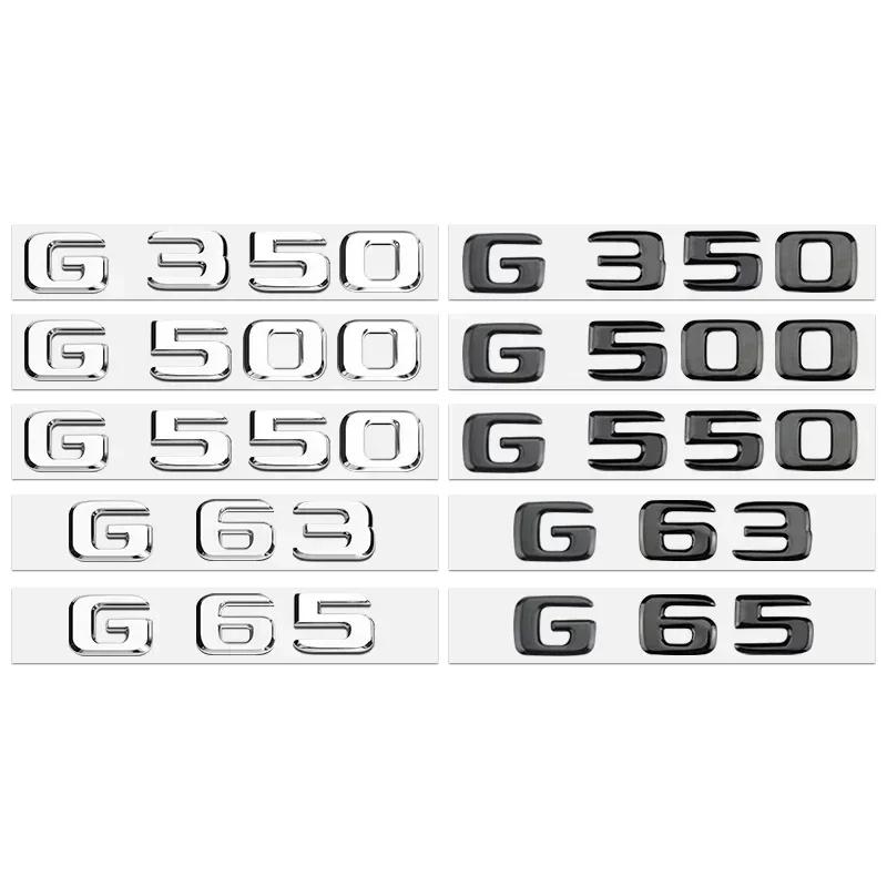 Flat Font Letters S480 S680 S63 G550 G65 4MATIC V8 Emblem for Mercedes Benz AMG G S Class Car Trunk Nameplate Logo Sticker rr1