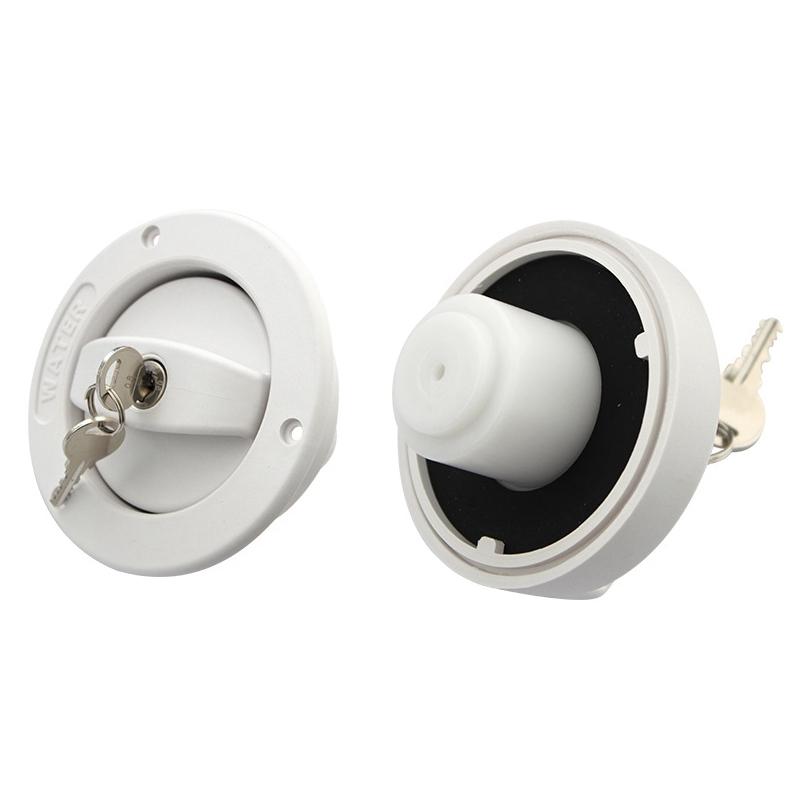 Caravan Accessories RV Modified Gravity Water Inlet With Lock Key Water Tank Inlet Hatch Camper Trailer RV Lock Door