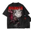 Elden Ring Maliketh Czarny Ostrze Dwustronny Nadruk Graficzny Vintage Spłowiały Oversize Gra Streetwear Koszulka
