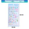 1 Sheet High Grade 3D Relief Sticker Flower Grass Musical Raised Sticker Adhesive Decorative Phone Case Accessories