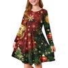 Girls' Princess Dress - Long Sleeve A-Line T-Shirt Dress Christmas Day