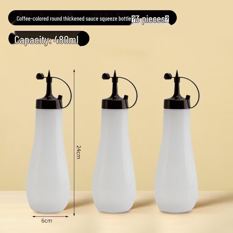 ZISIZ Transparent Plastic Squeeze Sauce Bottle