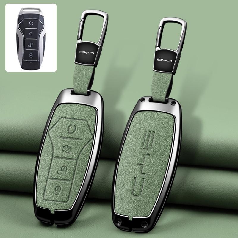 Car Zinc Alloy Key Cover Case For BYD Song Plus Atto 3 Han EV Yuan Tang DM 2018 Qin Seal Dolphin E2 Keychain Interior Accessory