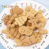 8Pcs Christmas Cookie Cutter Food-grade Cartoon Christmas Tree Snowflake Shape Baking Mold for Home Festive
