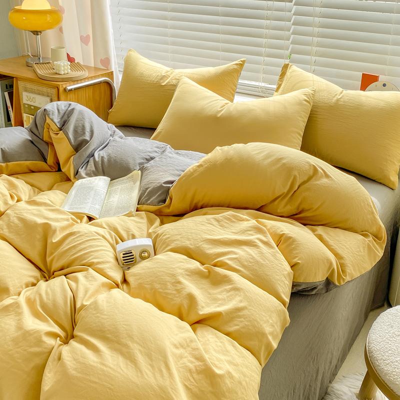 Bedding Comforter Cover Set with Pillowcase Bed Sheet Single Full Bed Linen Quilt Cover Bedding Set with Zipper Queen/King