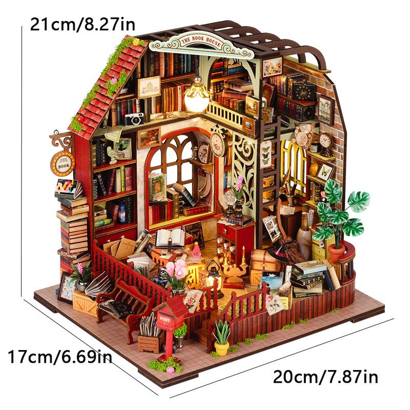 Wooden Miniature Doll House 3D Puzzle Mini DIY Kit Production and Assembly of Room Toys Home Bedroom Decoration For Kids Gifts