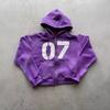 Streetwear Y2K Casual Zipper Cardigan Fashion Digital Print Hooded