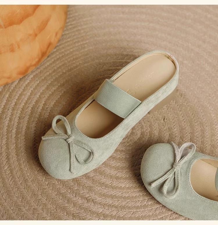 

National style fairy style bag head half slippers inner height increase female outer wear 2025 new French summer with skirt cool slippers 40