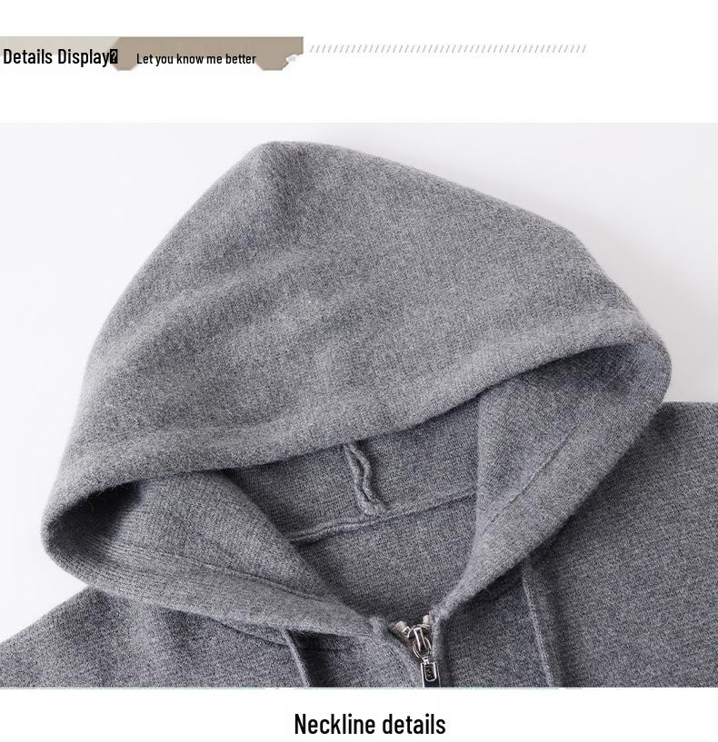 2025 Spring/Autumn Red Hooded Short Jacket for Middle-Aged Women - Petite Knitted Cardigan